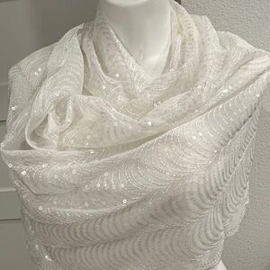 Cejon Ivory Sequin Wrap